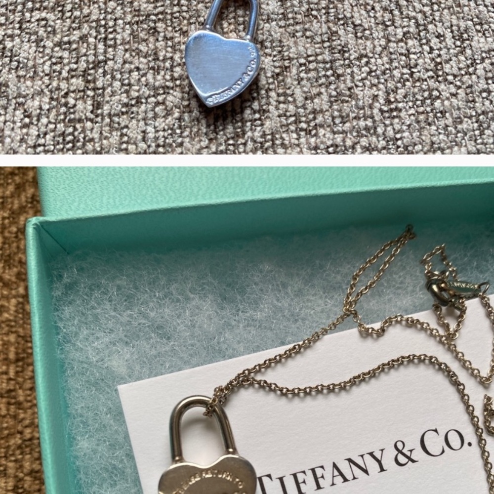 Tiffany & Co. silver heart locket necklace